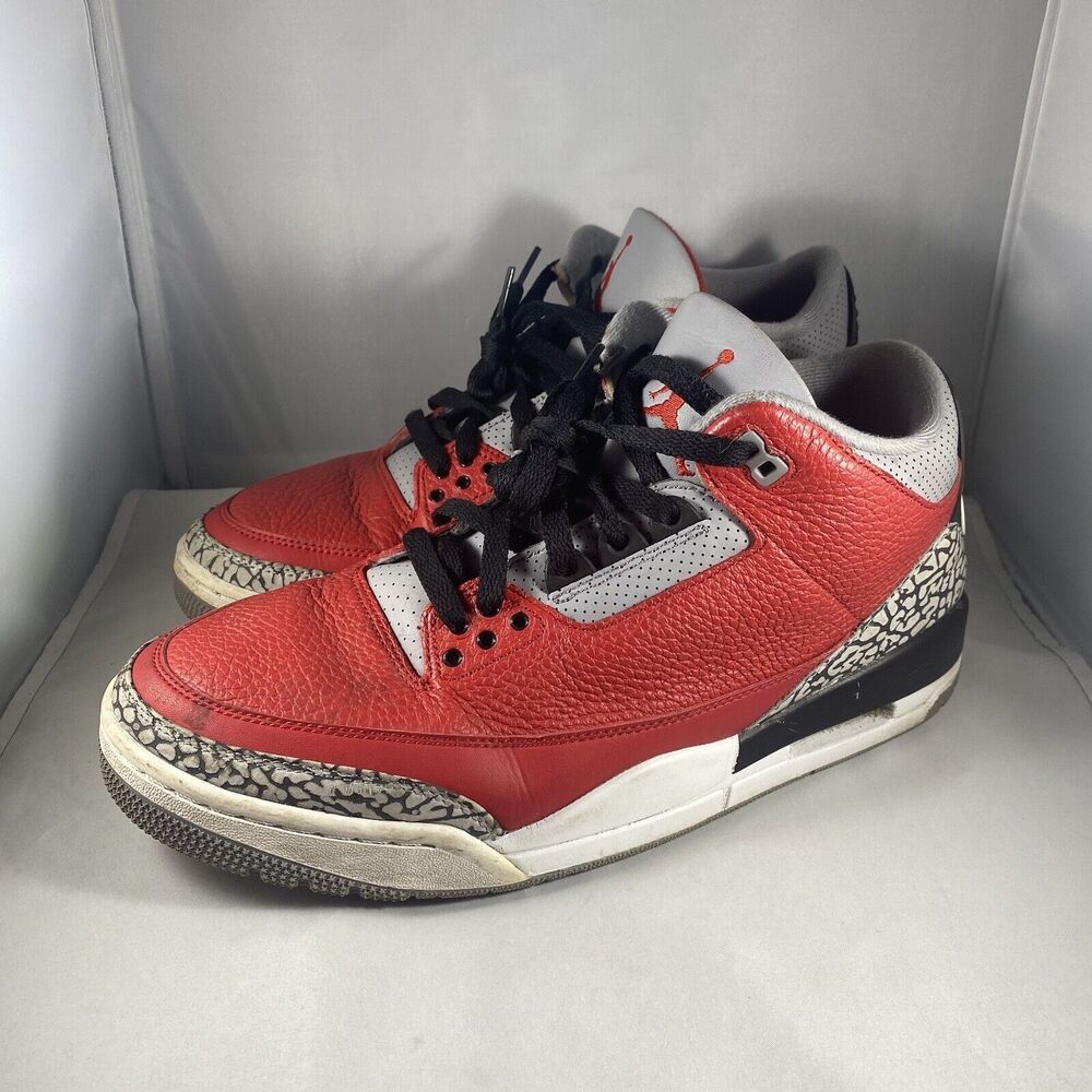 Jordan 3 Retro SE Unite Fire Red Grey Cement 2020 CK5692-600 Size 11.5